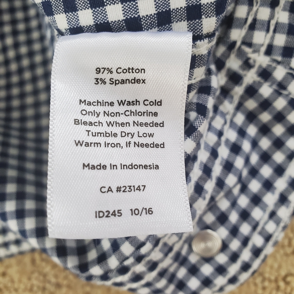 Medium Petite Talbots Jacket Button Down Gingham … - image 7